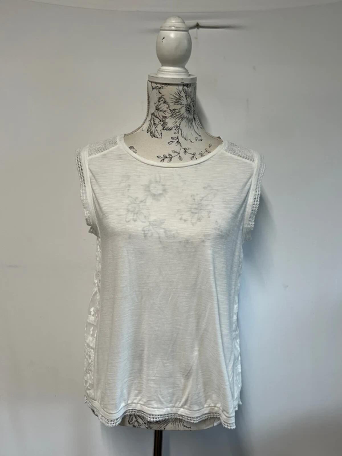 Linea Weekend | M | White cotton vest top/blouse
