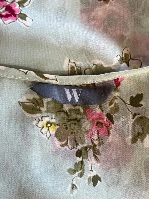 BHS | 14 | Cute blue & pink floral blouse