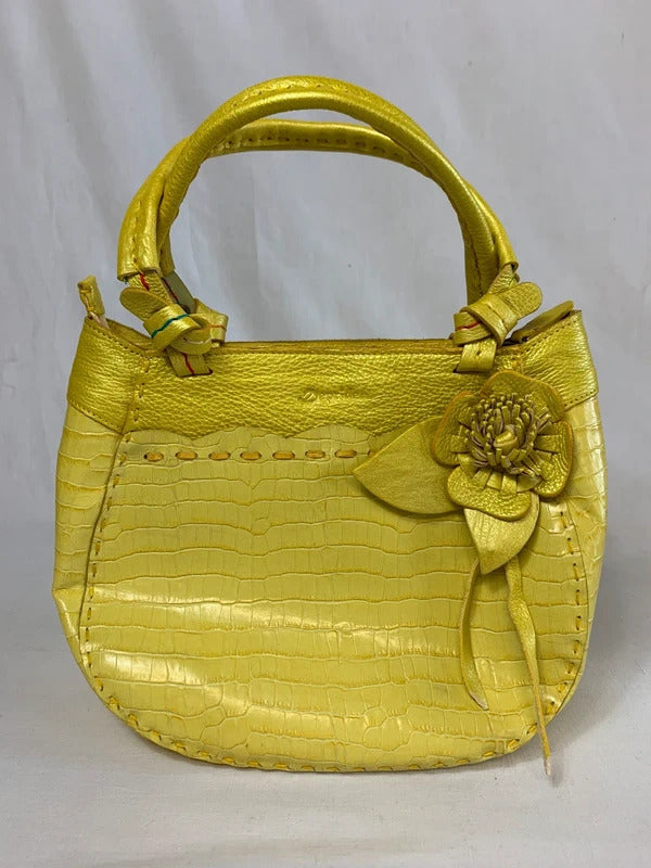 Depride | 1980’s Vintage Yellow bucket bag/handbag |