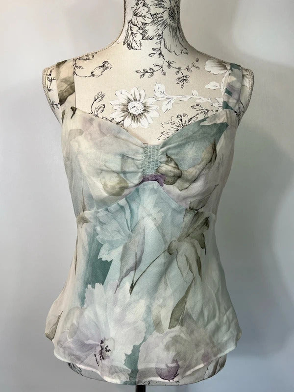 Kaliko | Size 12 | 100% Silk Chic Floral Blouse