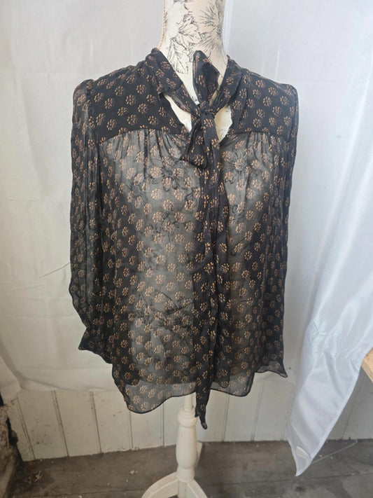 DKNY size 4 (12) sheer blouse