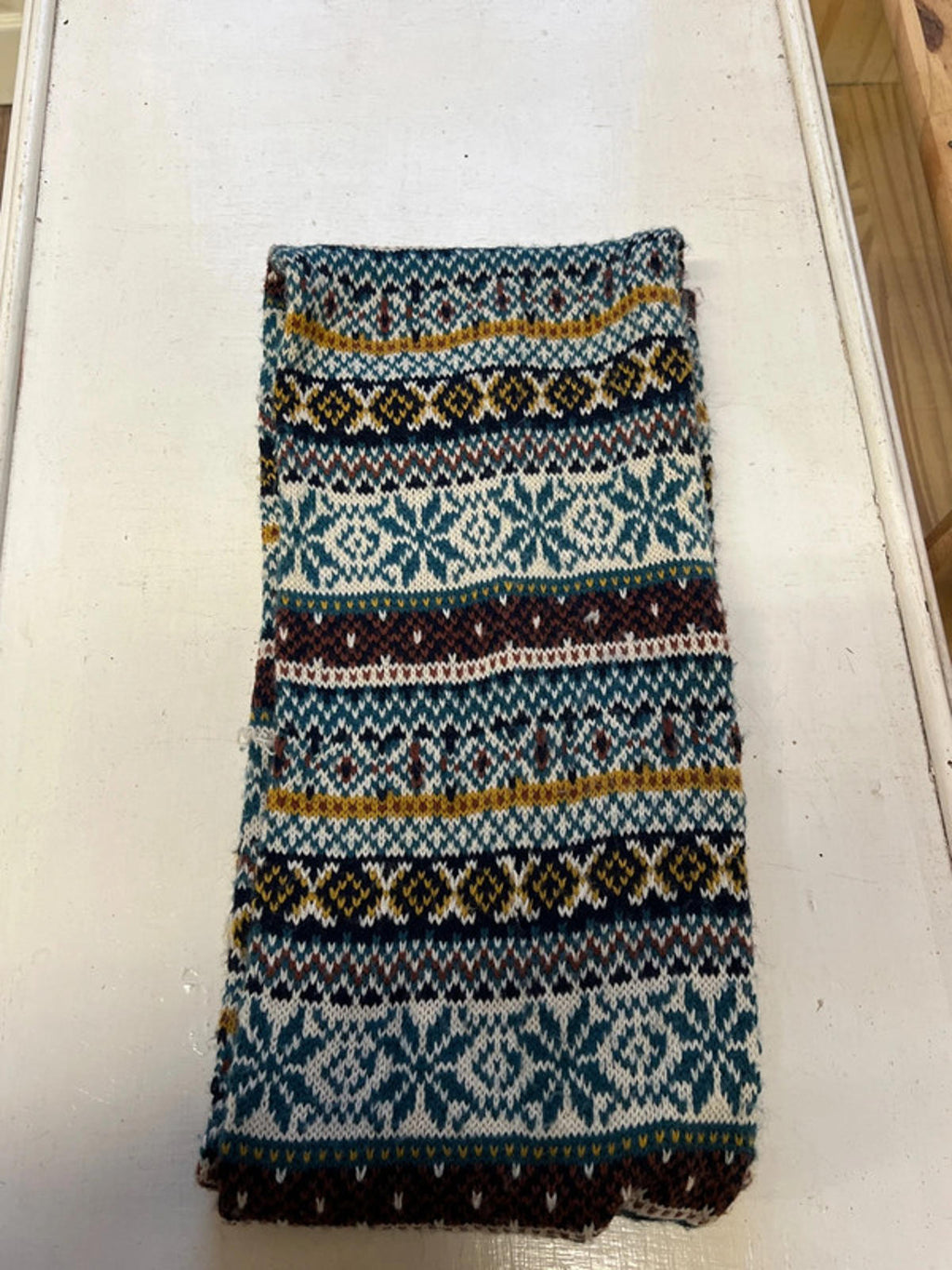 Vintage Knit Colourful Scarf