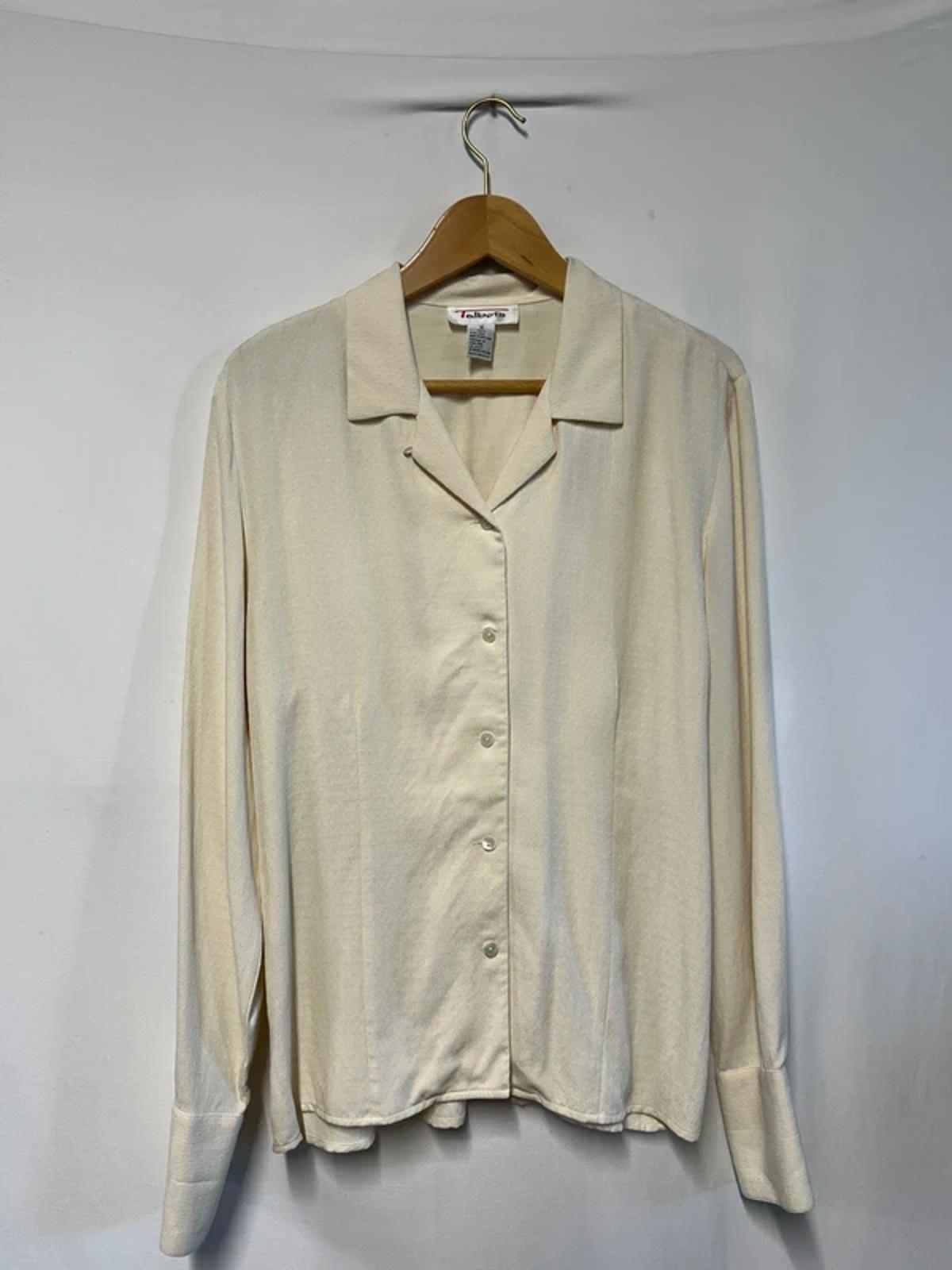 Vintage Talbots | 12 | 100% Silk Cream Blouse |