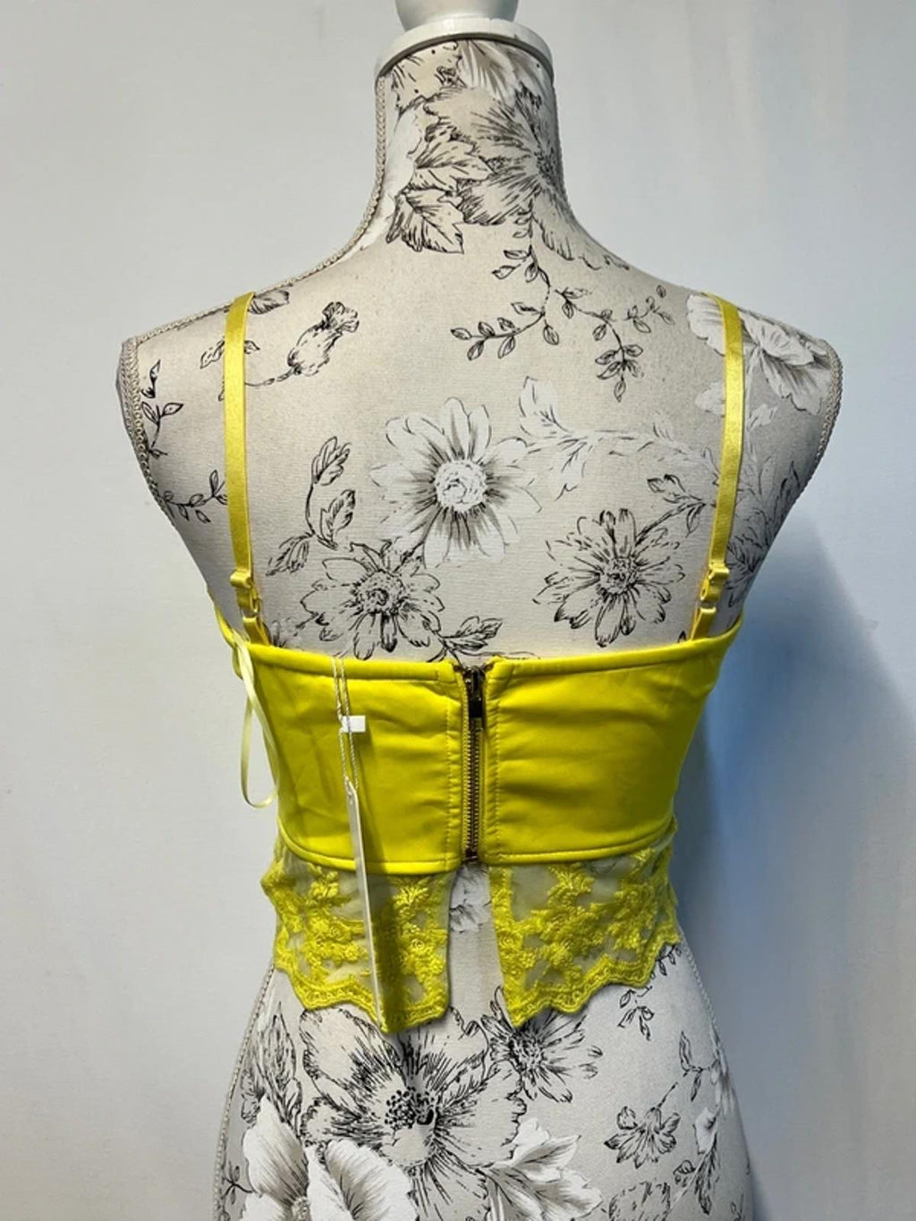 Cherry Koko | S | Lovely Yellow Cami Style Crop Top