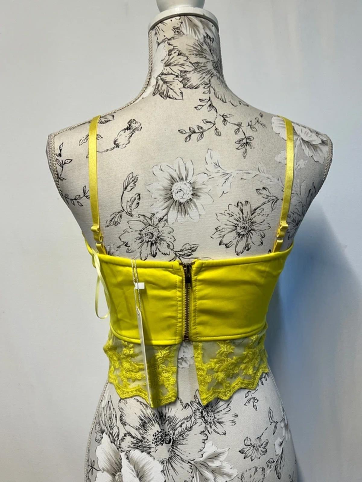 Cherry Koko | S | Lovely Yellow Cami Style Crop Top