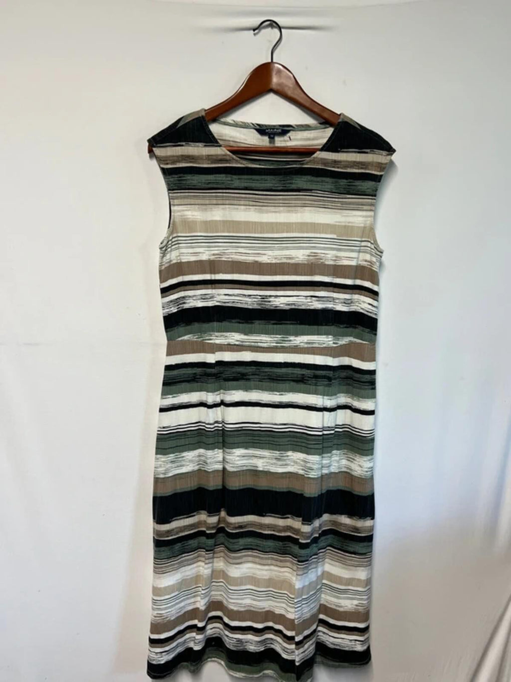 Maine | 14 | Stripes brown/ Khaki dress