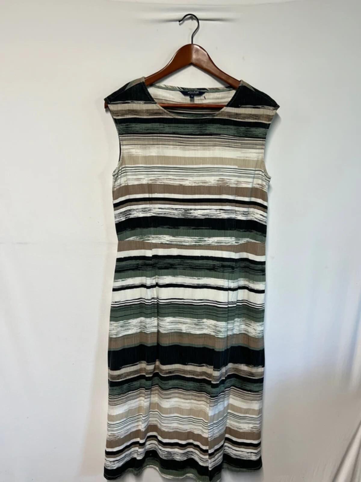 Maine | 14 | Stripes brown/ Khaki dress