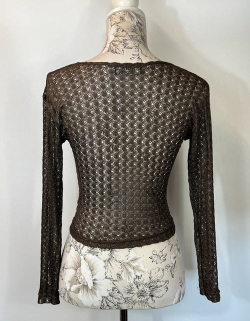 Body Casual | Size 6 | Brown button up crochet cardigan