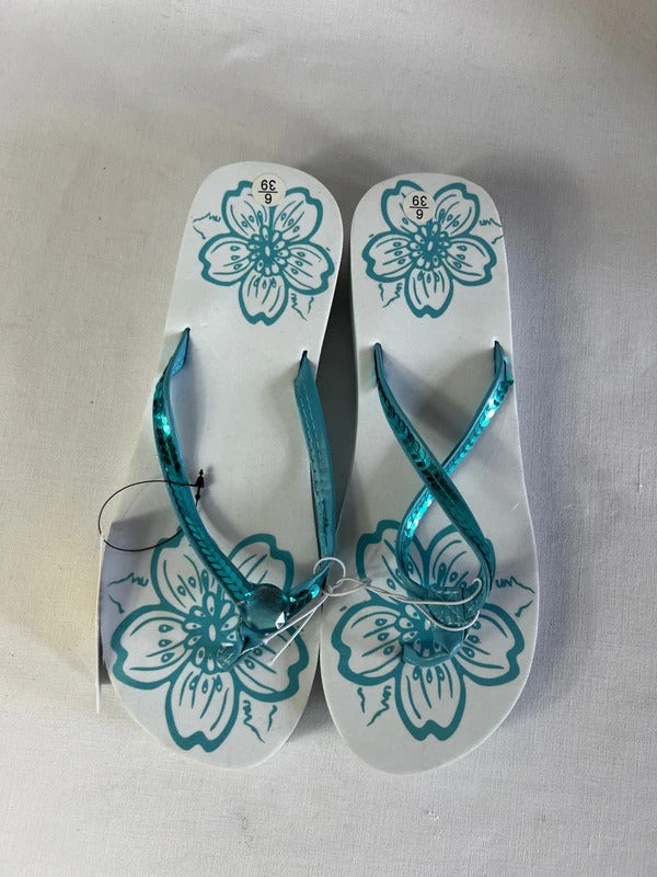 Matalan | Size 6 | 2X pair of black and Blue flip blue