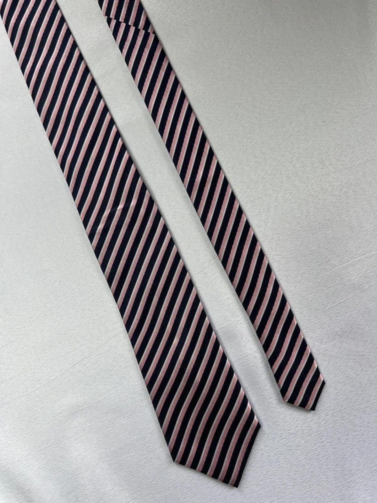 Michelsons Of London | Pink and Navy Necktie | Silk