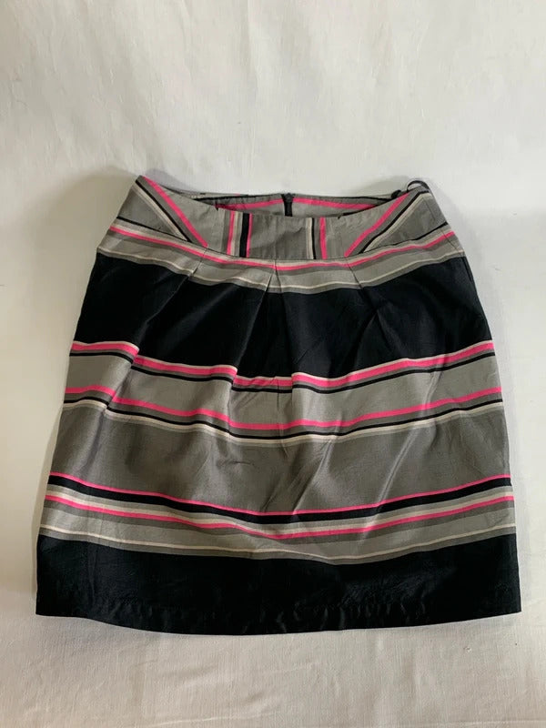 Principles petite | Size 14 | Cotton Rich Black, pink and grey striped miniskirt
