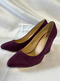 Ladies Heels | 4 | Purple/Maroon | Faux Suede