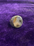 Silver and Chalcedony ring