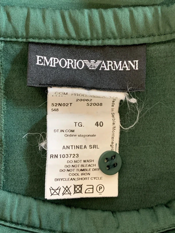 Emporio Armani | 12 / M | Green Satin Knee length skirt