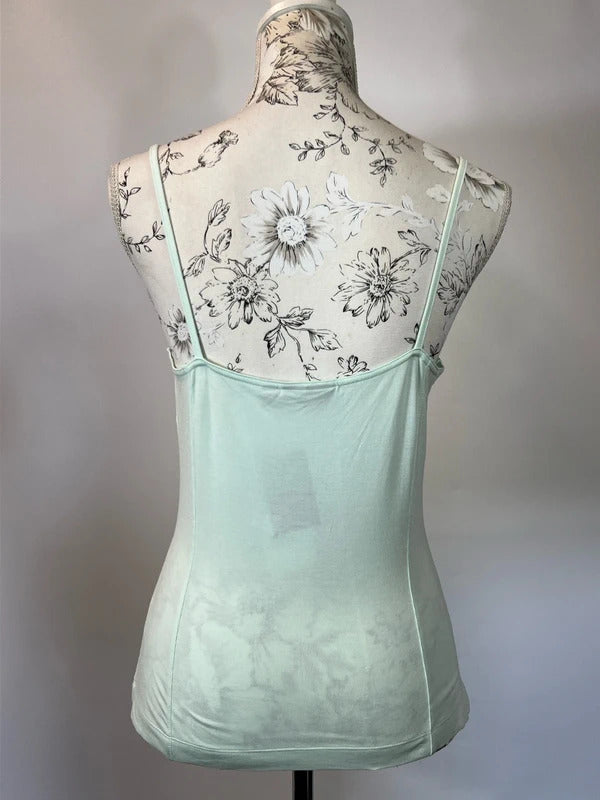 Mexx | Size 16/18 | Y2K Luxurious Ice Blue Lace Cutout Cami |  Brand New