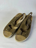 Glove | Size 8 | Brown leather flip flops with buckles