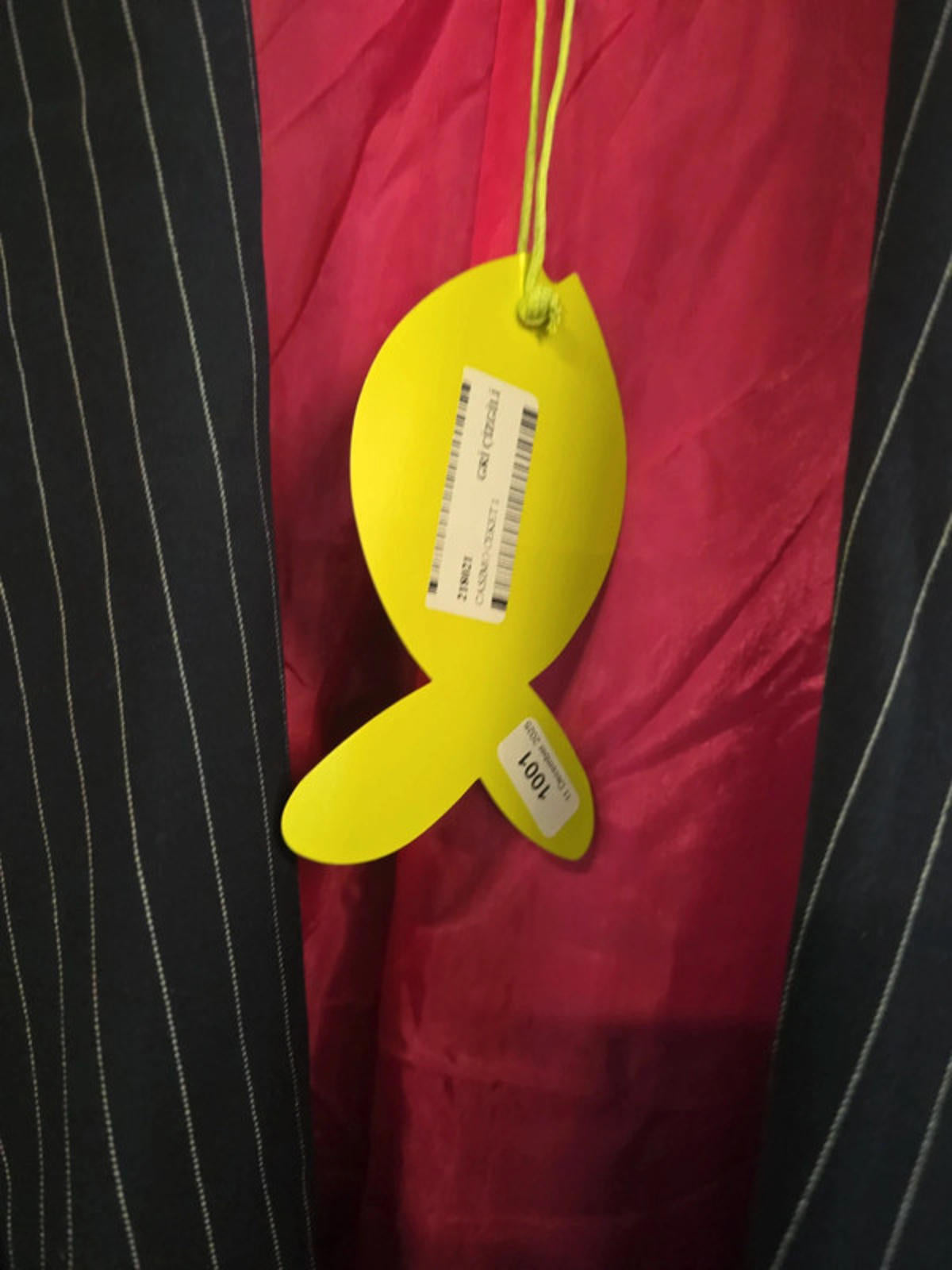 Ladies navy pinstripe jacket by SeeMore size 38