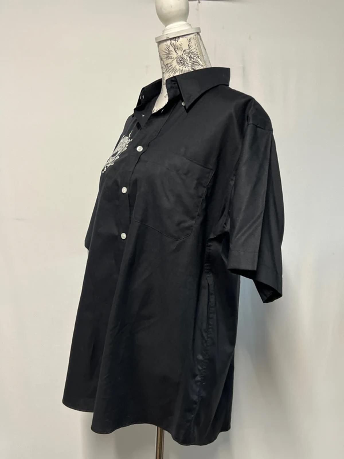 Bride & Gloom | Black Cotton Embroidered Skull Shirt