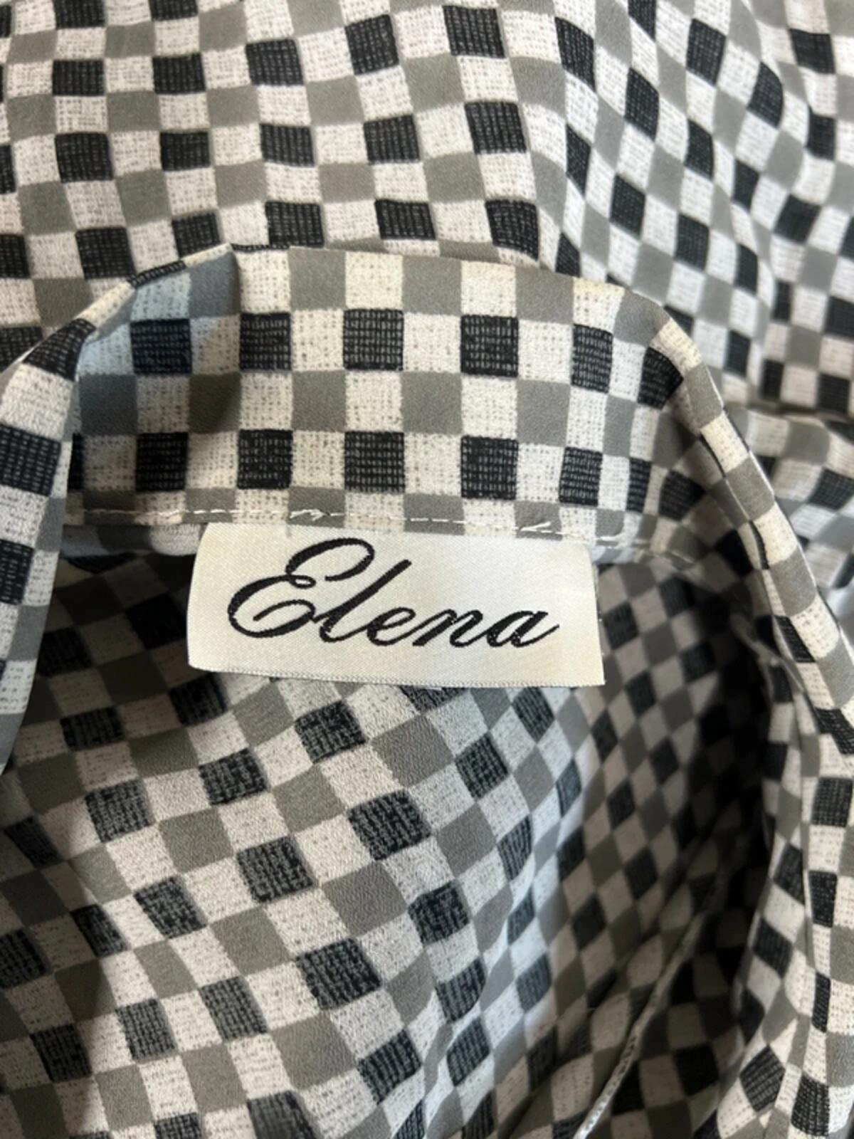Elena | 20 | Y2k Monochrome sheer checkered print T-Shirt | Polyester