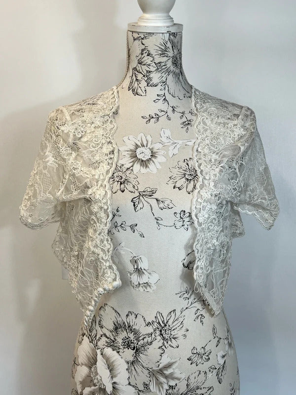 Bianco Evento | Size 38/M | Cream lace bolero