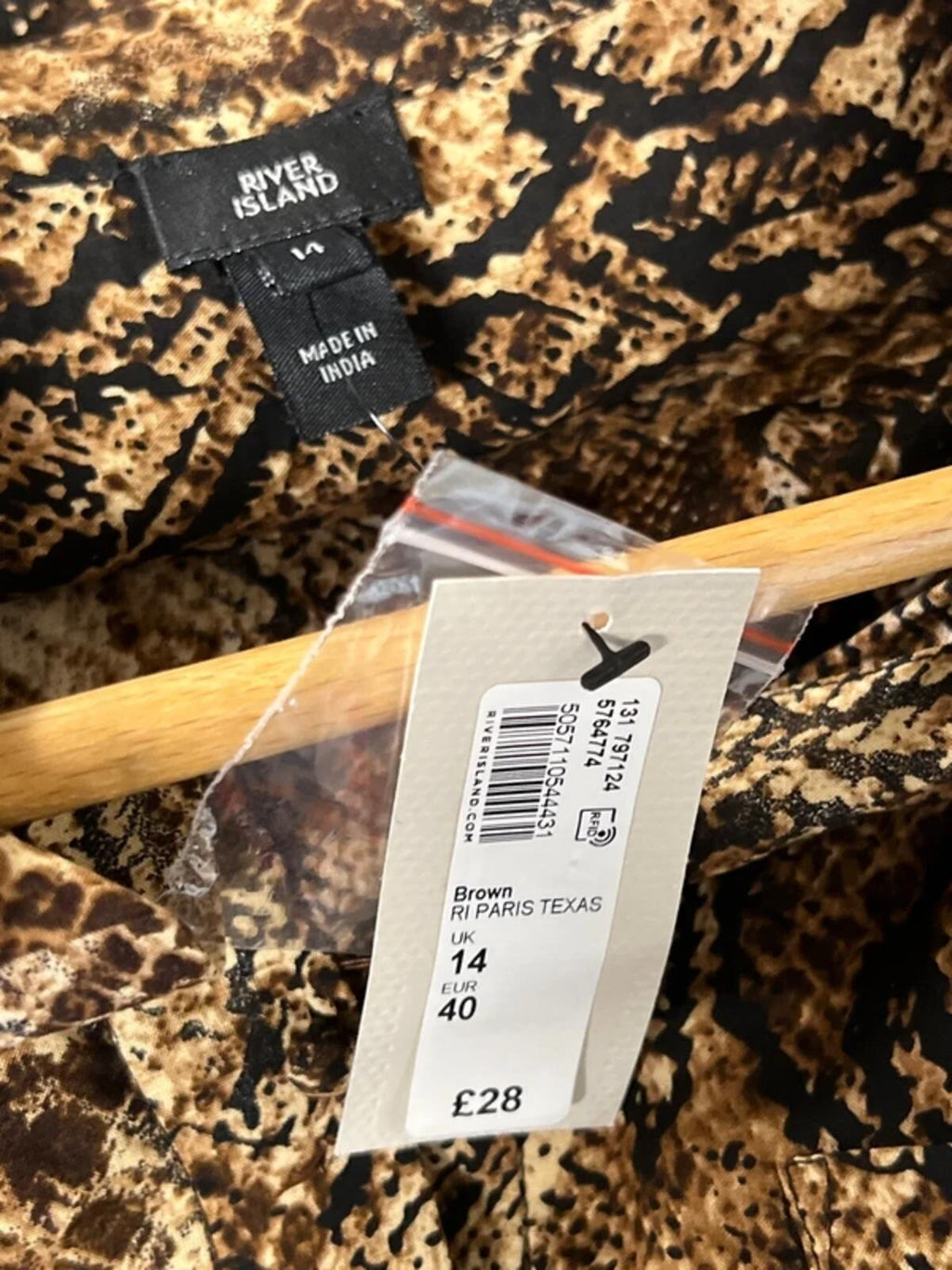River Island | 14 | Snakeprint Blouse/Shirt | New With Tags