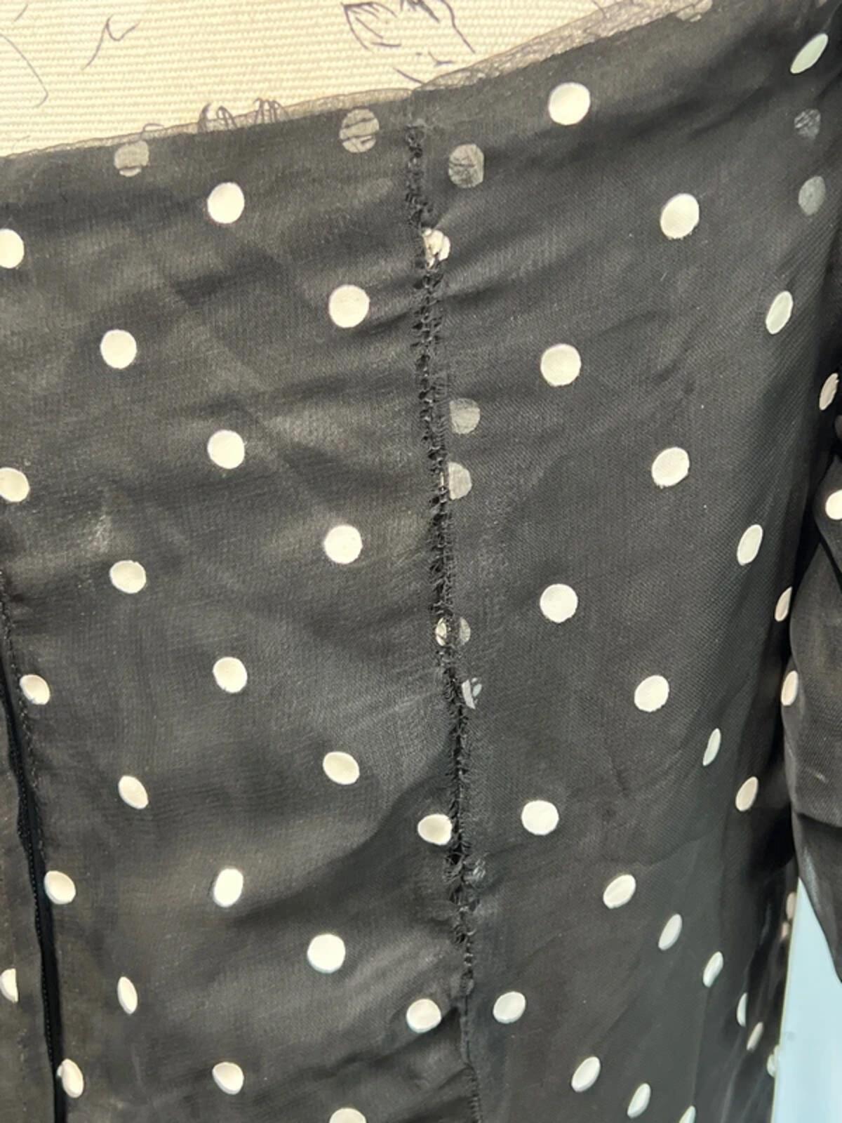 Berkterex 1980’s Party Dress | Size 12 | Black polka dot
