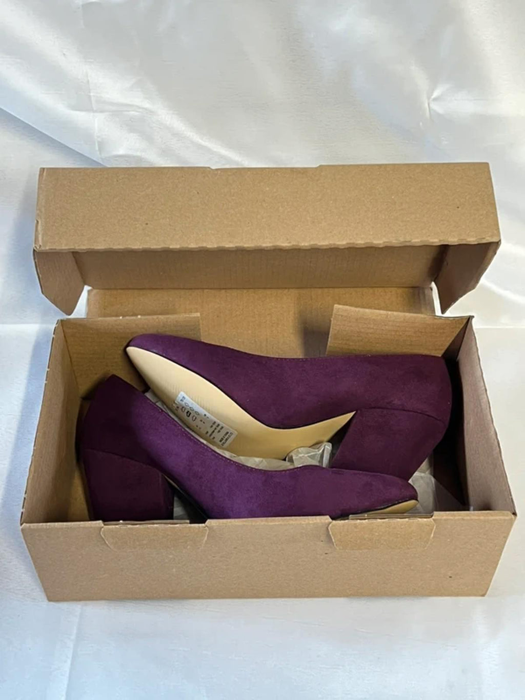 Ladies Heels | 4 | Purple/Maroon | Faux Suede