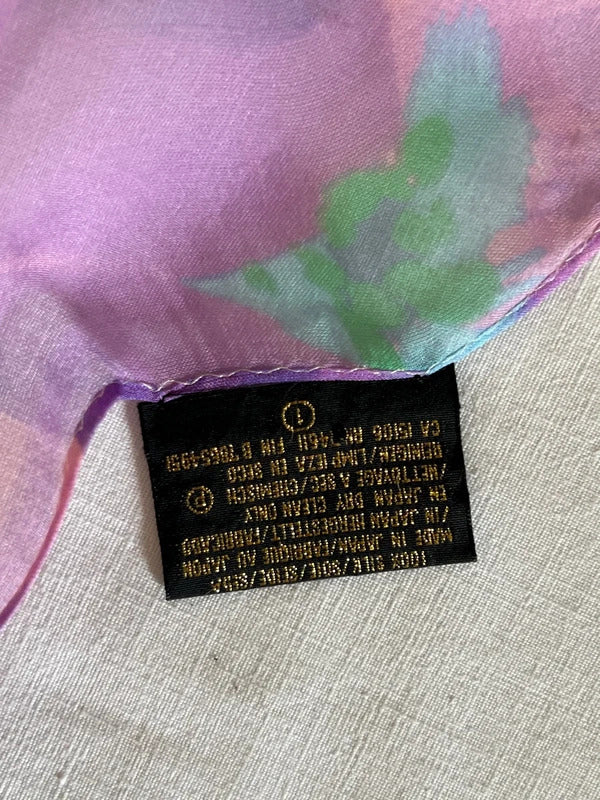 Vintage Tie Rack | The Art Of Silk | Hydrangea themed silk scarf