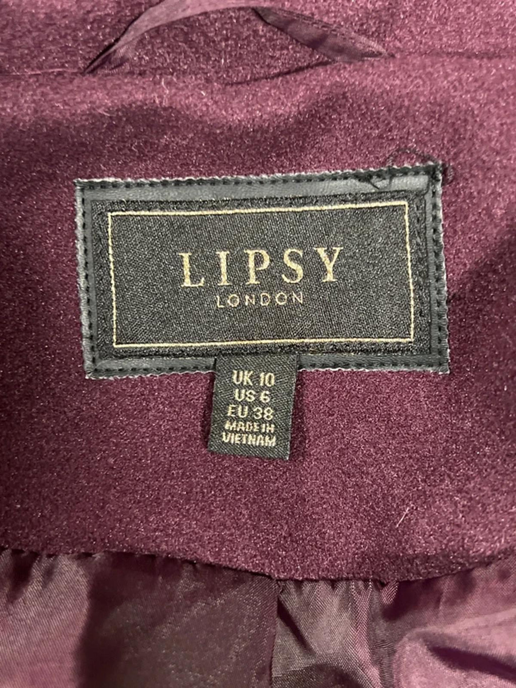 Lipsy London | 10 | Maroon/Burgundy Trenchcoat