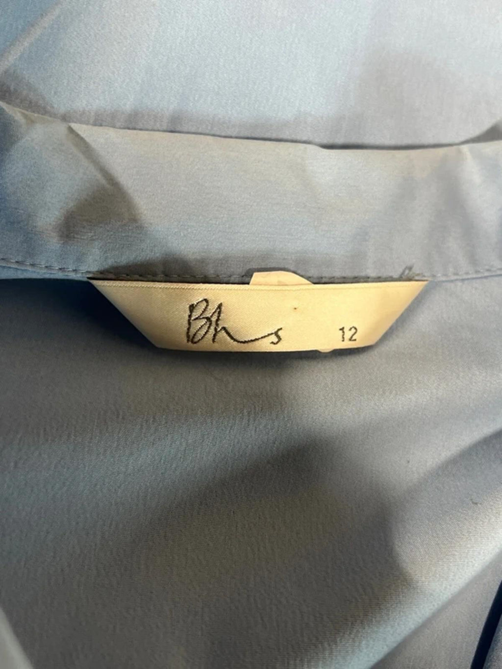 BHS | 12 | 3/4 Pale blue shirt | Cotton/Polyester blend