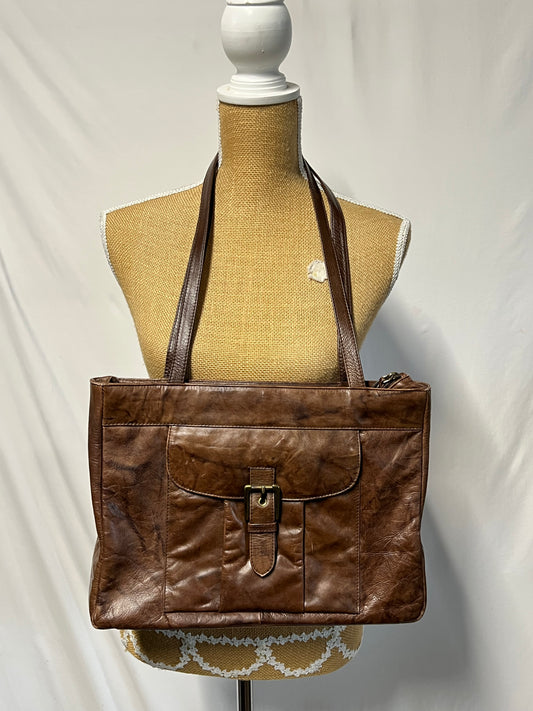 Brown leather bag