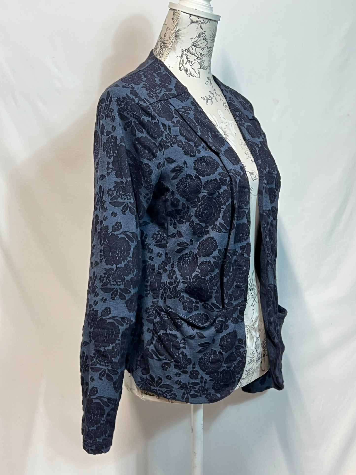 Laura Ashley | Size 14 | Black and Blue Floral Blazer