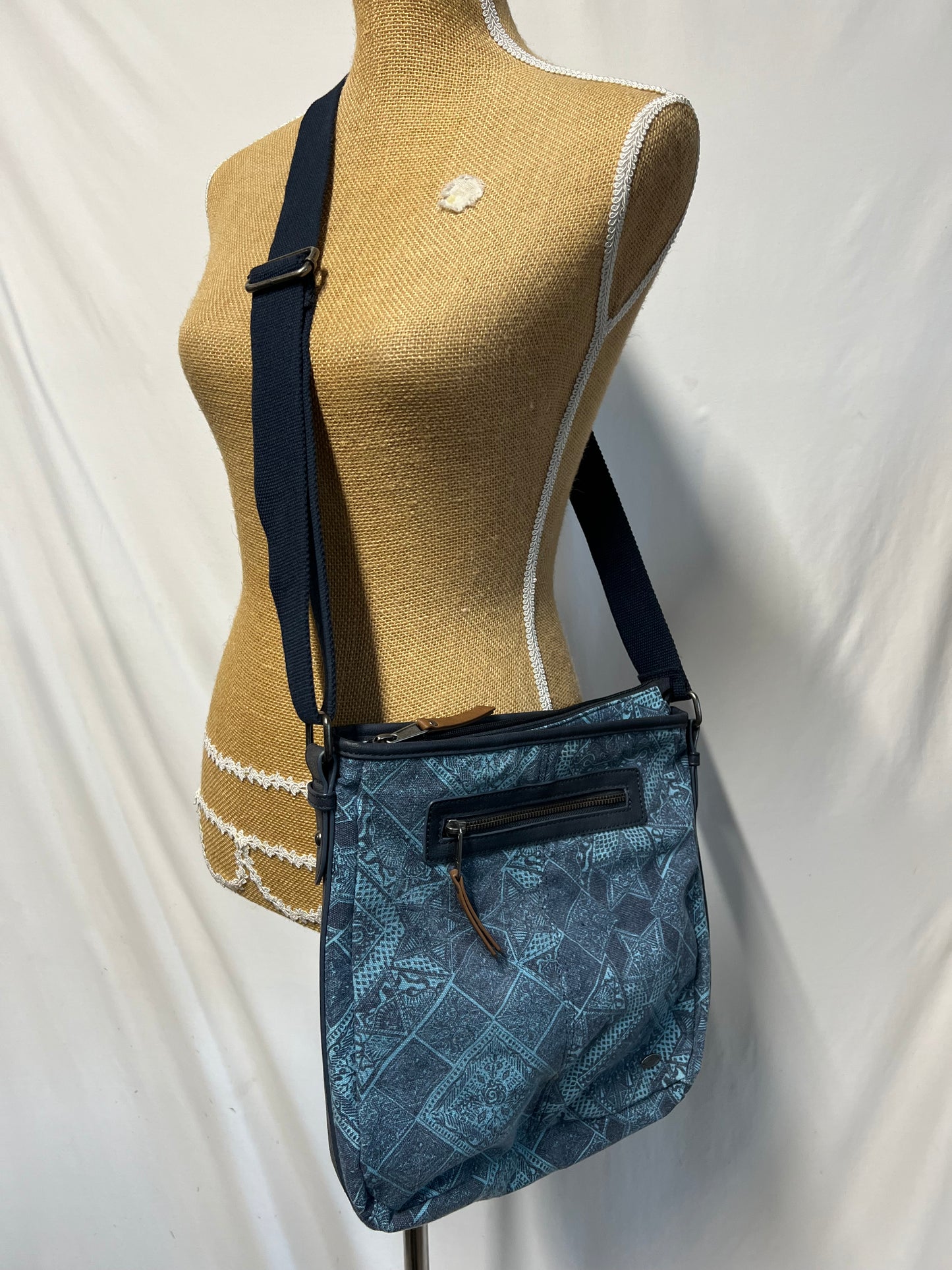 Blue Fabric Shoulderbag