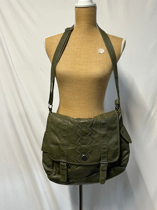 Vintage Green Pleather Bag