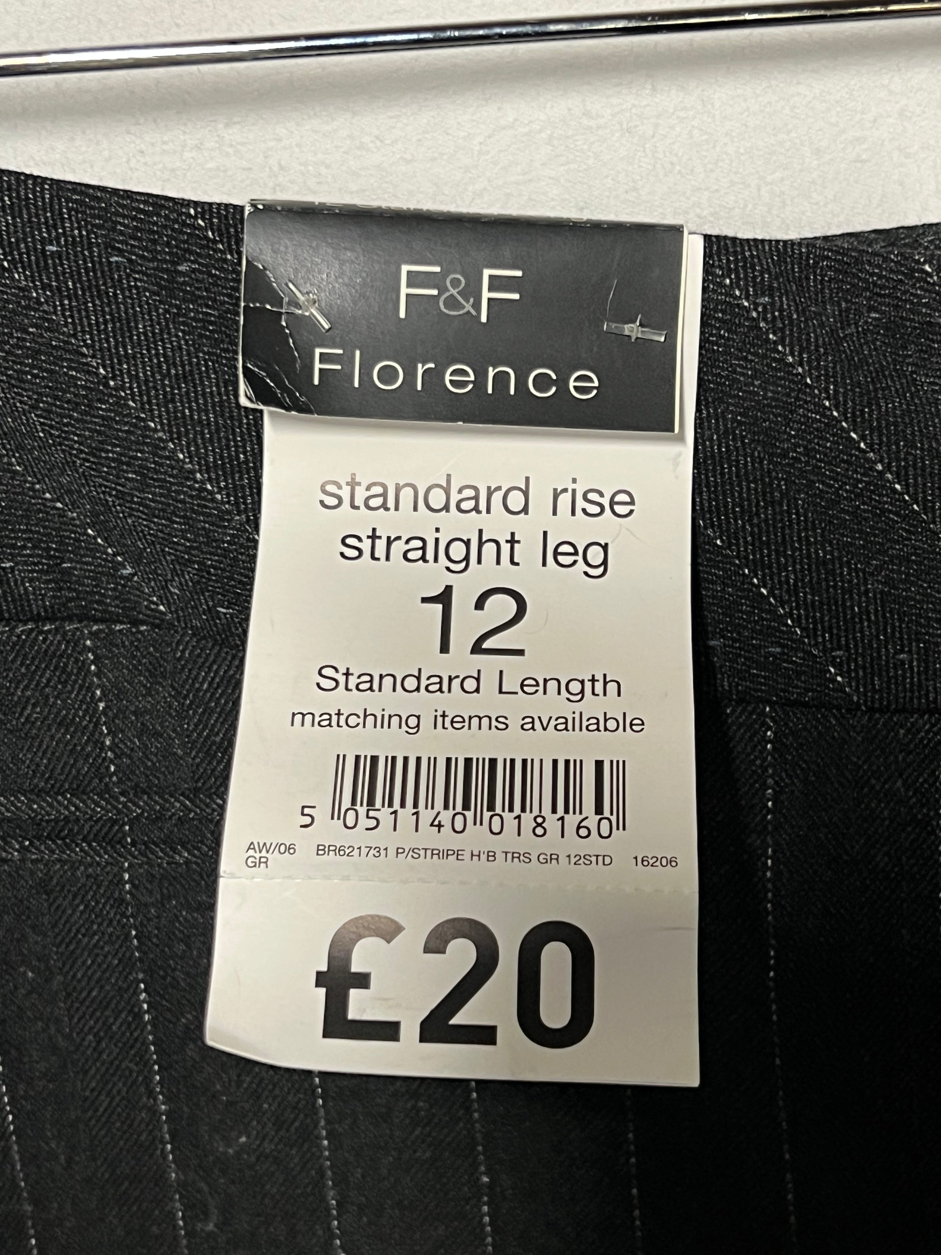 F&F | Size 12 Straight Leg Trousers | New With Tags