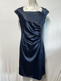 French Eye | Size 14 | Navy Assymetrical Ruffle Dress