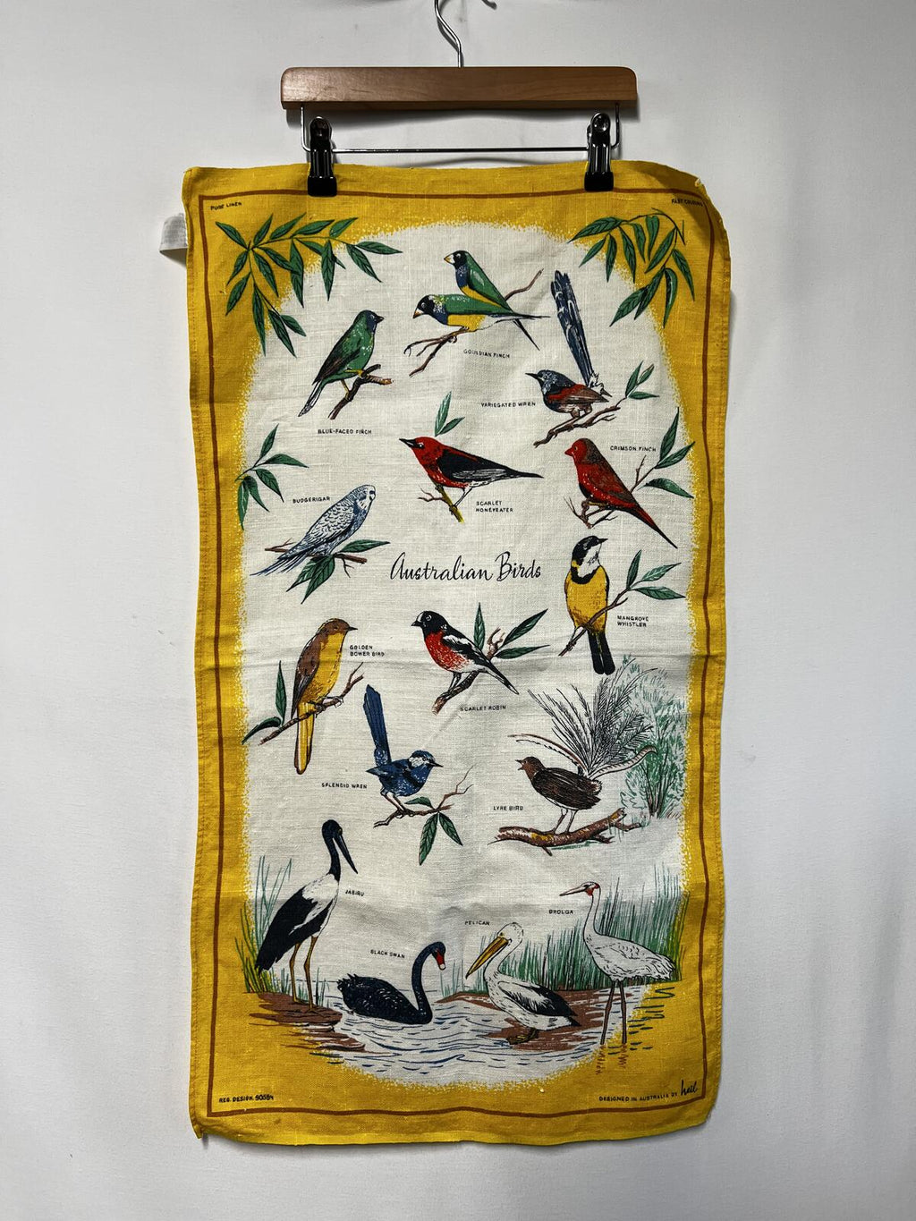 Vintage Australian Bird Tea Towel
