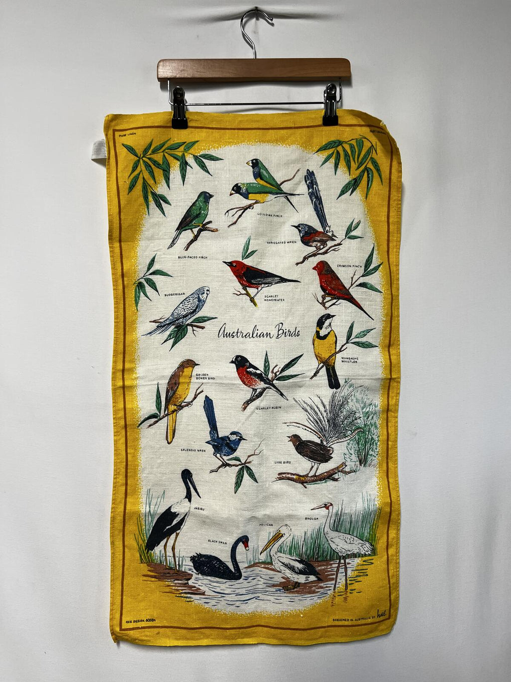 Vintage Australian Bird Tea Towel