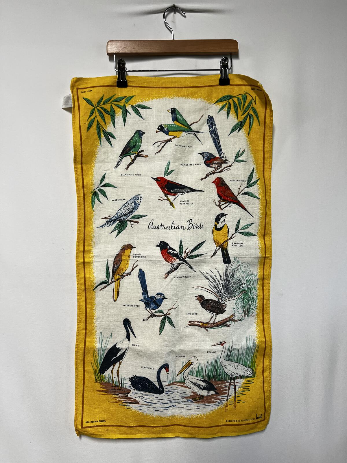 Vintage Australian Bird Tea Towel