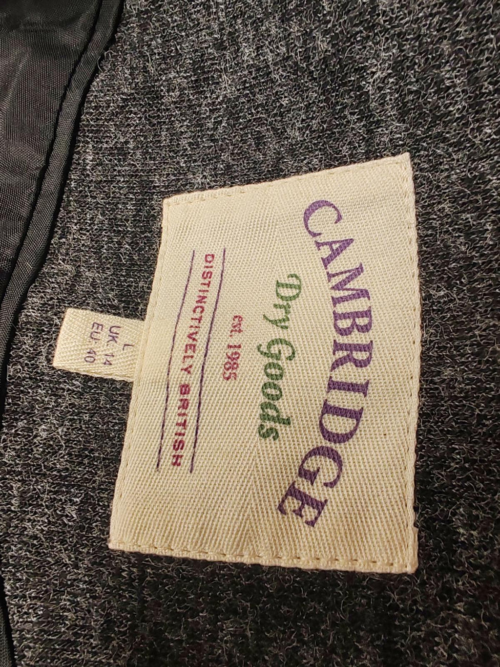 Cambridge | UK 14 | Dark Grey Blazer | Polyester/Viscose