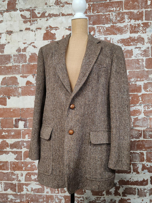 Harris Tweed | 44R | Brown Tweed Blazer | Wool