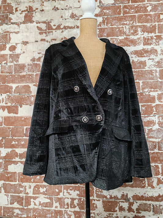 Simply Be | UK Size 26 | Black Jacket | Velvet