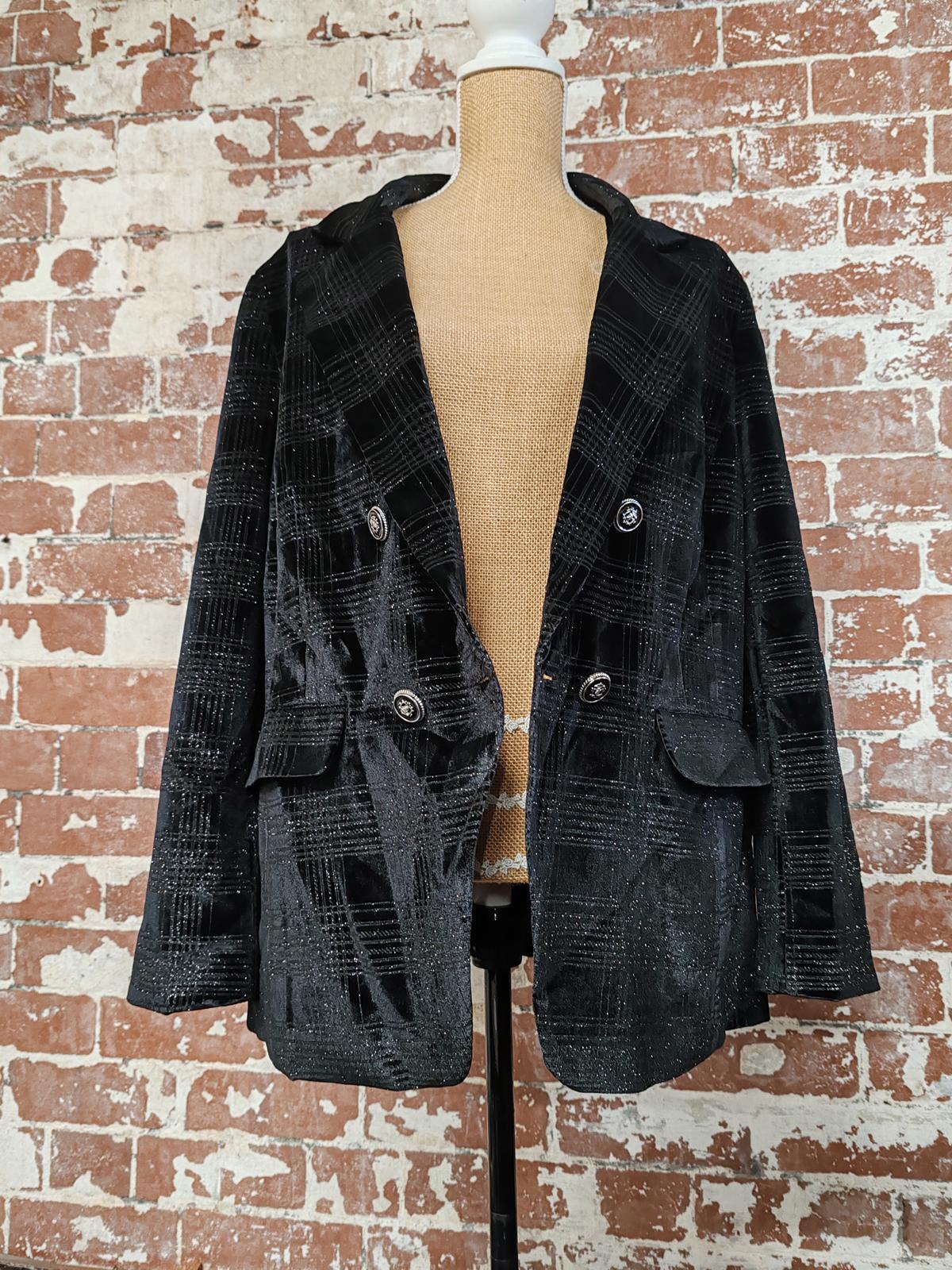 Simply Be | UK Size 26 | Black Jacket | Velvet