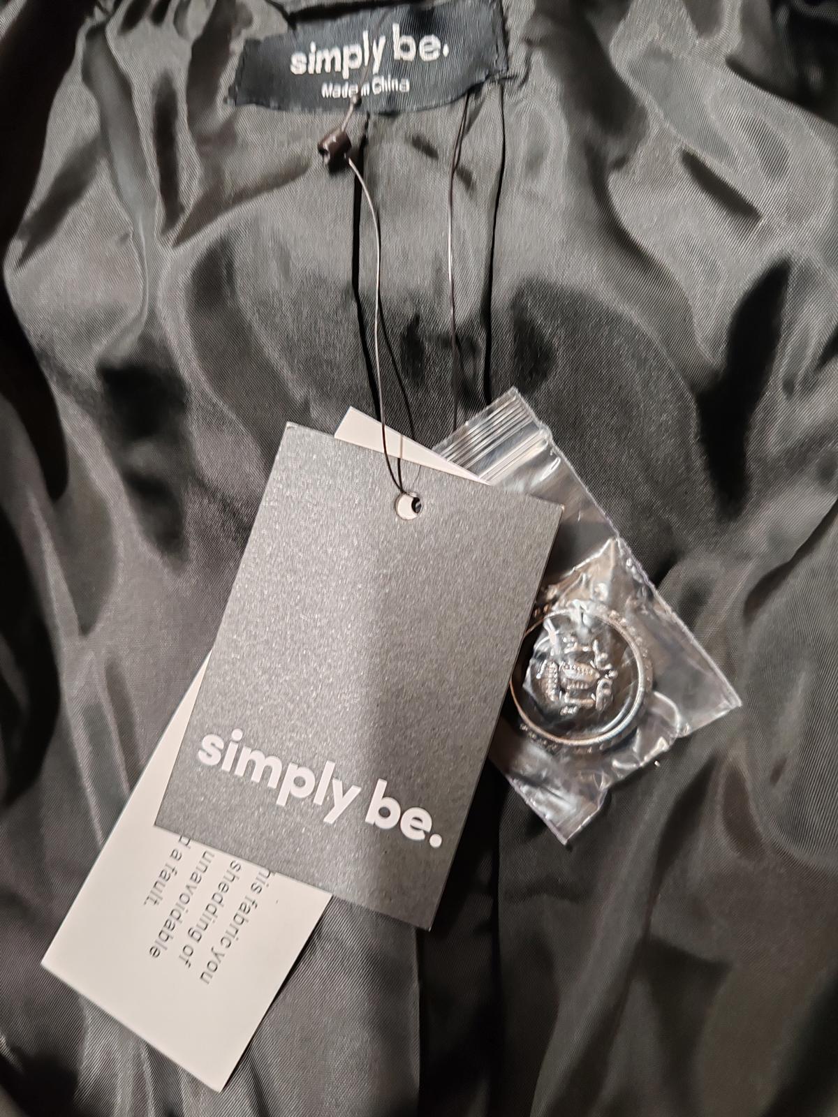 Simply Be | UK Size 26 | Black Jacket | Velvet