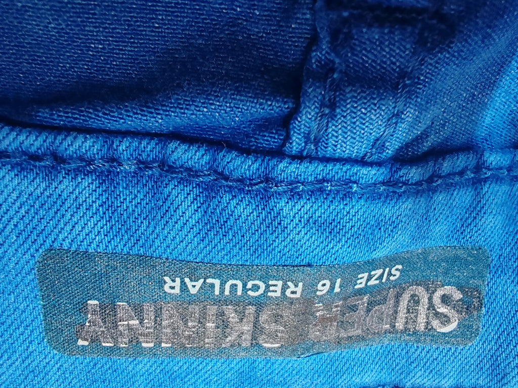 Skinny Jeans | UK 16 | Blue | Cotton