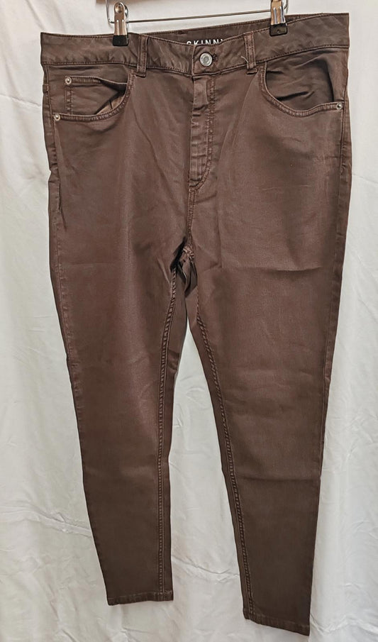 Super Skinny Jeans | UK 16 | Brown | Cotton