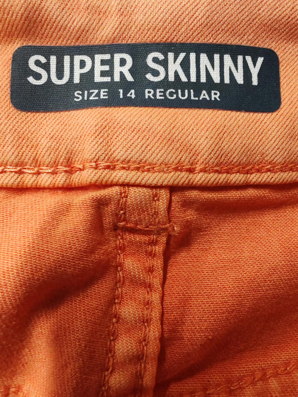 Super Skinny Jeans | UK 14 | Orange | Cotton