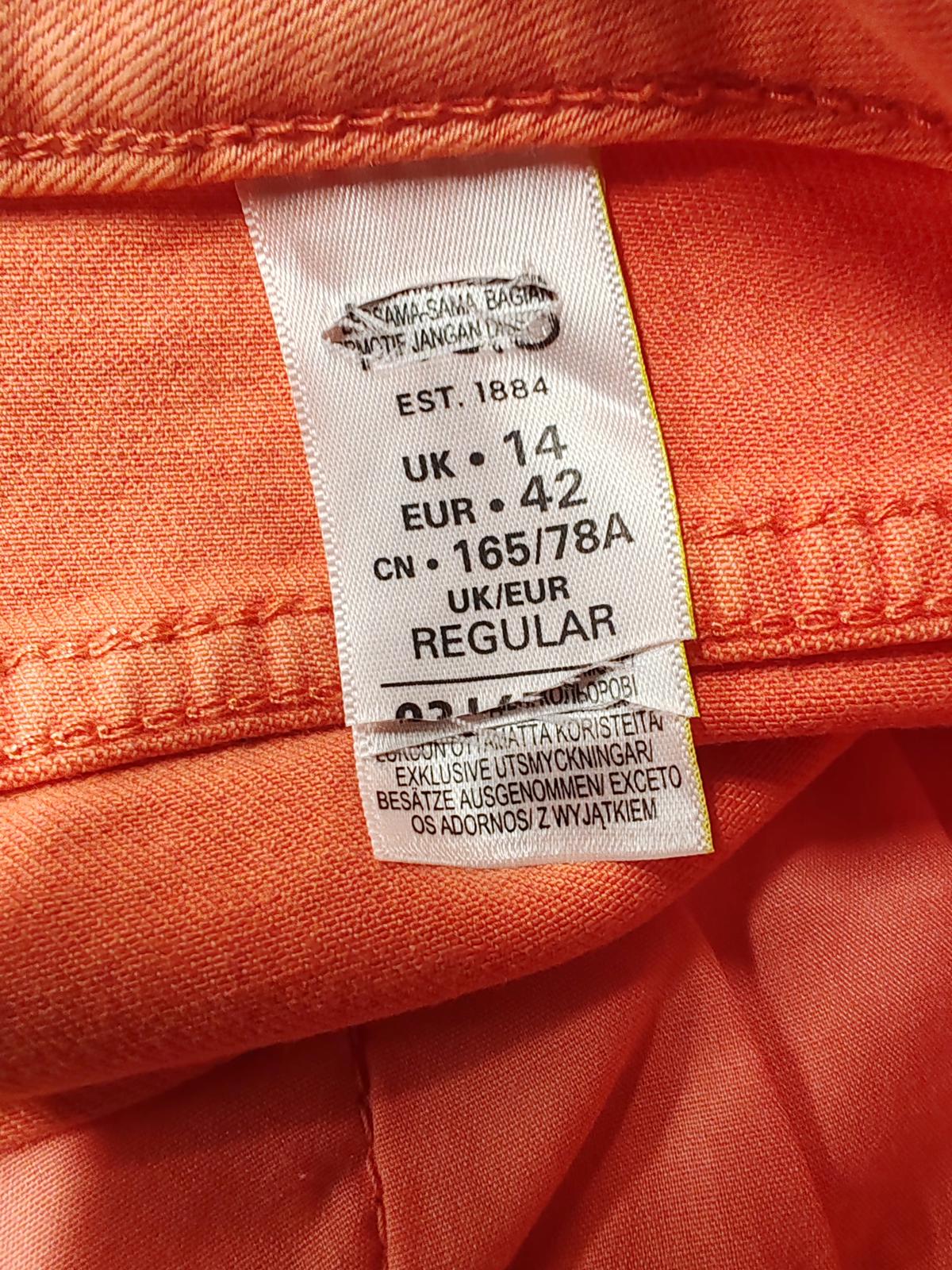 Super Skinny Jeans | UK 14 | Orange | Cotton