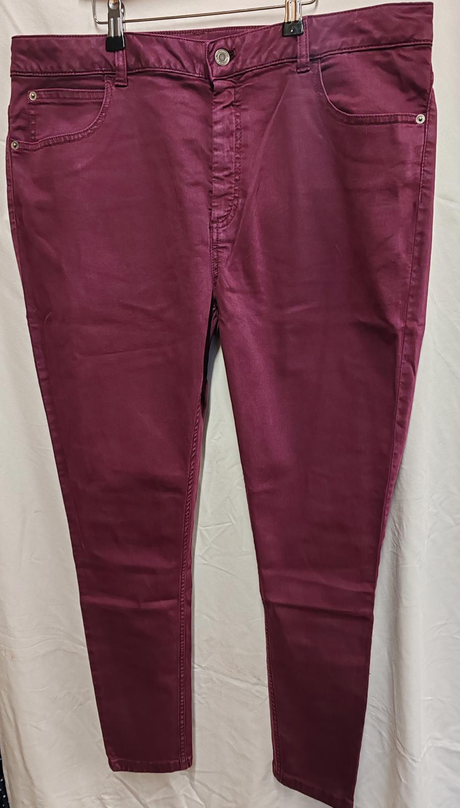 Skinny Jeans | UK 18 Long | Purple | Cotton