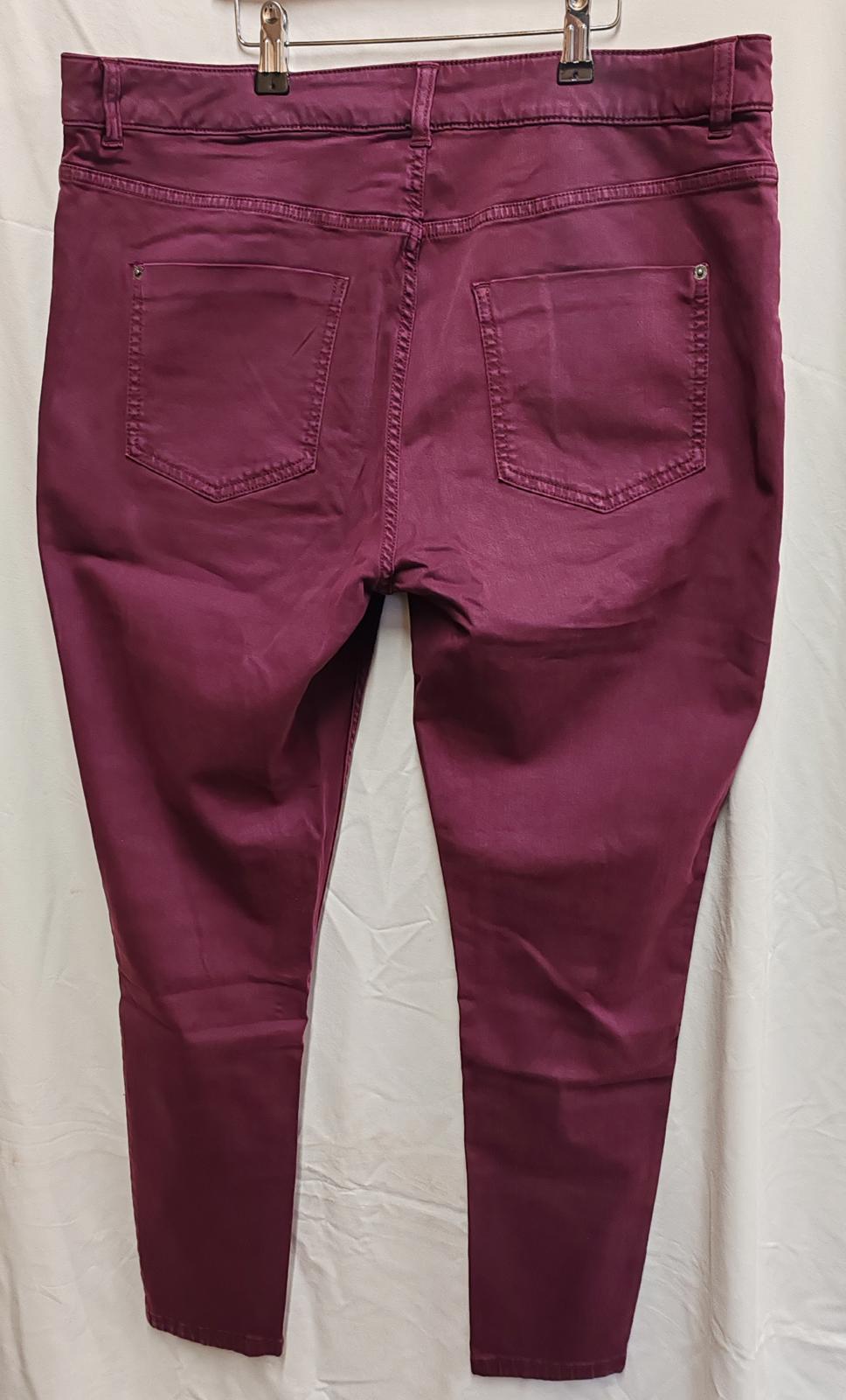 Skinny Jeans | UK 18 Long | Purple | Cotton